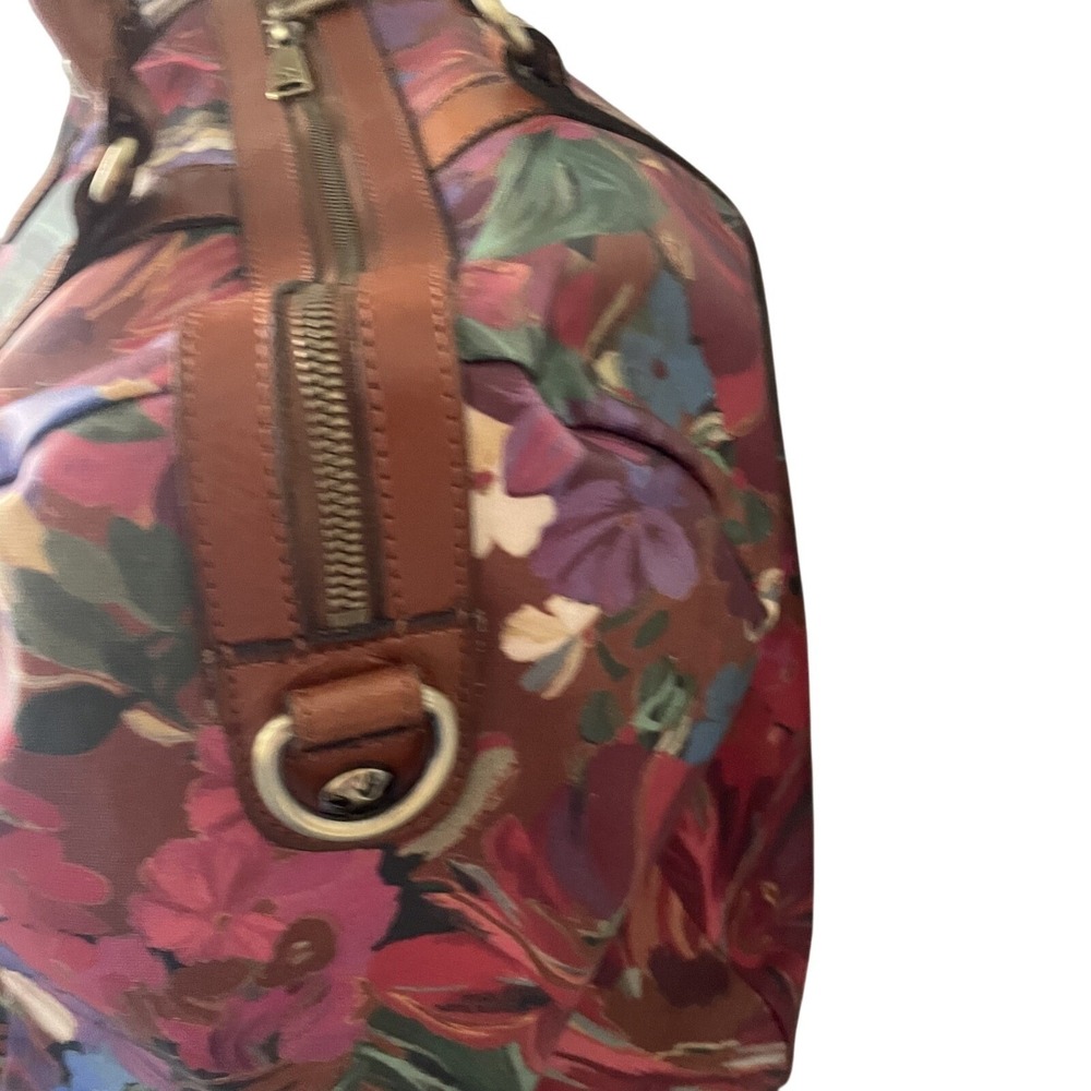 Patricia Nash Milano Patina Summer Florals Duffle Weekender Bag W/ Unused Strap - Picture 8 of 14